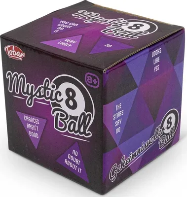 Produktbild von Mystic 8 Ball Scherzartikel, 9,5 cm, schwarze Billardkugel, Fragenbeantworter auf Englisch