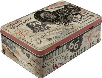Zdjęcie produktu dla Metalowa Puszka Route 66 Bike Map
