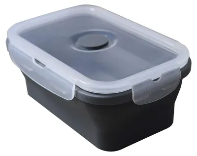 Silikon-Lunchbox 540 ml, grau, mikrowellengeeignet