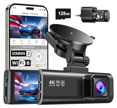 Zdjęcie produktu dla Kamera samochodowa 4K przód tył GPS WIFI rejestrator rozdzielczej ekran 3 1