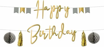 Produktbild von Happy Birthday - Girlande - ca. 1,5 m