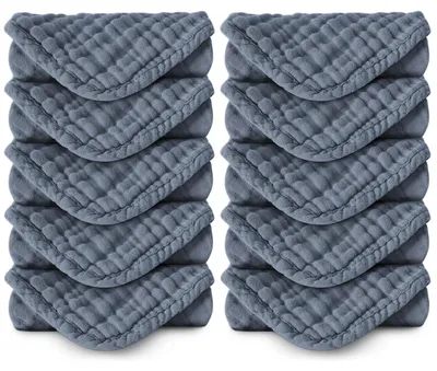 Produktbild von Mulltücher & Spucktücher Baby 10er Set 30x30 cm Baumwolle Blau Saugstark & Weich