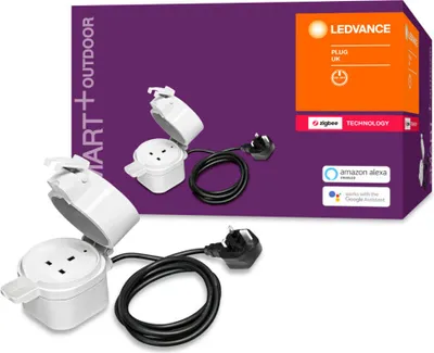 Produktbild von Ledvance Smart+ Plug ZigBee schaltbare UK-Steckdose für außen Smart Home IP44 Echo Plus Show Philips Hue Bridge