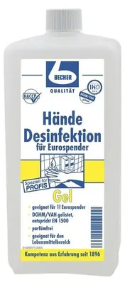 Produktbild von Dr. Becher Hände Desinfektion Gel Eurospender 1L (1er Pack)