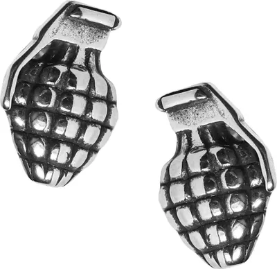 Produktbild von Chirurgenstahl Ohrringe Ohrstecker mit Handgranate