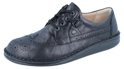 Productafbeelding van Finn Comfort, York, heren, veterschoen, zwart, leer, NIEUW - Herenschoenen, sneaker/veterschoen, zwart