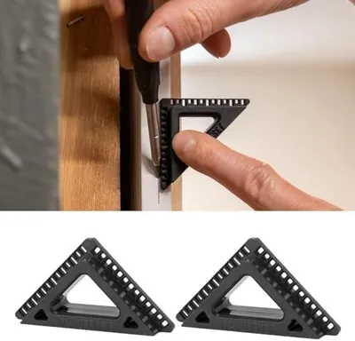Produktbild von Werkzeug zum Anbringen von Tür- und Fensterverkleidungen, Abstandshalter und Verkleidungslehre mit 1/4 Zoll, 3/16 Zoll und 1/8 Zoll