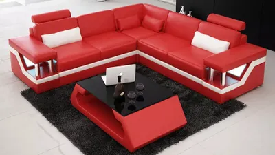 Produktbild von Wohnlandschaft Sofa Garnitur Eckgarnitur Ledersofa Polster Polster Couch Ecksofa