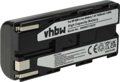 Produktbild von vhbw Akku Ersatz für Canon BP-608, BP-608A für Videokamera Camcorder (1050 mAh, 7,4 V, Li-Ion)