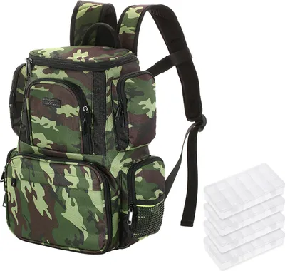 Produktbild von Angeltasche mit boxen, Angeltaschen Rucksack Angelrucksack Angelzubehör