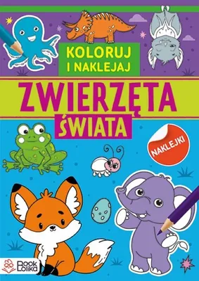 Immagine prodotto di Zwierzęta świata Kolorowanki z naklejkami - Opracowanie Zbiorowe (Malbücher für Kinder auf Polnisch)