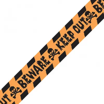 Produktbild von Absperrband Keep Out Halloween-Deko schwarz-orange 30m