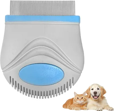 Productafbeelding van Tranenkam voor honden, ronde kop, fijne tanden, roestvrij staal, voor gezichtshuid