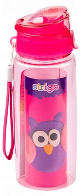 Image de Strigo Bidon scolaire Rose 600 ml Étanche