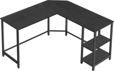Produktbild von VASAGLE Schreibtisch L-förmiger Computertisch Eckschreibtisch mit 2 Ablagen DWL072B56