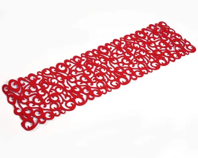 Filz-Tischset rechteckig 102x29 cm rot