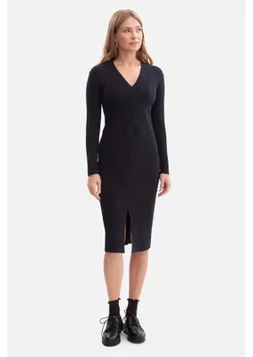 Productafbeelding van BeWear dames gebreide jurk Intrafent B307, zwart, maat S