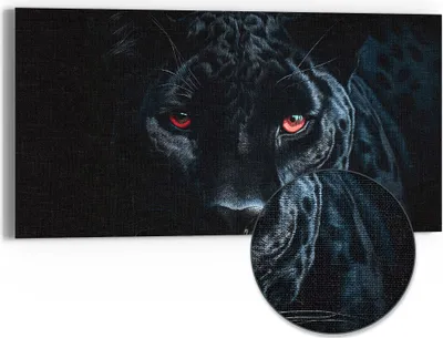 Produktbild von DEQORI Hybrid Leinwand Bild 60x30 cm 'Mystische Anmut' Wandbild Glas flach modern