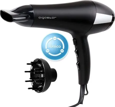 Produktbild von Monique-Haartrockner 2400W Ionen Föhn,Haarföhn Profi.Fön Schwarz mit Diffusor und Zubehör.