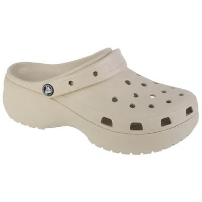 Produktbild von Crocs Classic Platform Damen Clogs Bone, 206750-2Y2