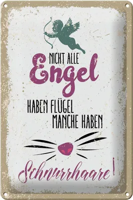Produktbild von Blechschild Spruch Nicht alles Engel haben Flügel 20x30cm