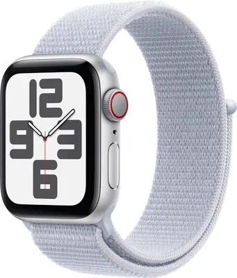 Produktbild von Apple Watch SE GPS + Cellular 40mm Silver Aluminium Case mit Blue Cloud Sport Band (MXGE3QF/A)