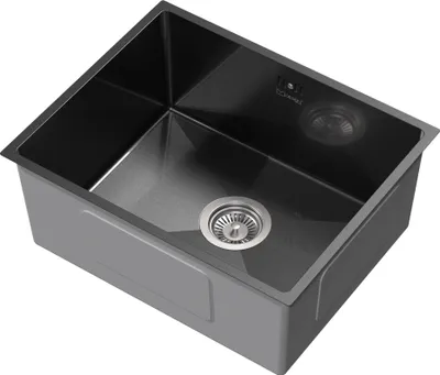 Produktbild von ML-Design kuchynský drez s odtokom a prepadom, antracitová farba, z nehrdzavejúcej ocele