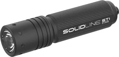 Produktbild von Solidline ST1 Taschenlampe schwarz, bis zu 100 Lumen, 35m Leuchtweite, IP54, Batterie