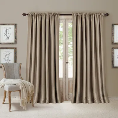 Verdunkelungs-Vorhangpaneel, 132x241 cm, Taupe, 1 Stück