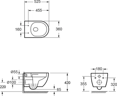 Produktbild von Spülrandloses Dusch-WC SOHO 4.0 mit abnehmbarem Softclose Sitz Taharet