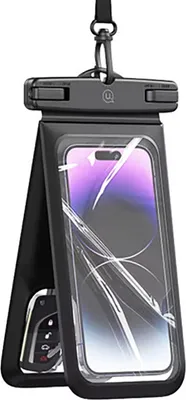 Produktbild von Usams, Wasserdichte Smartphone Hülle 7" mit doppelter Tasche IP68, Schwarz