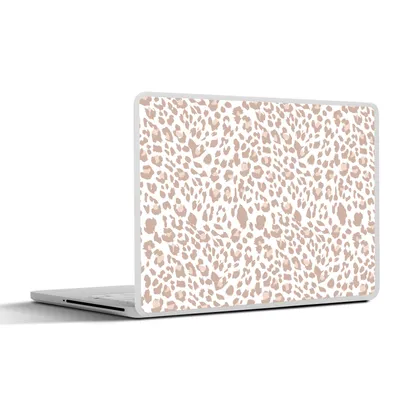 Produktbild von MuchoWow® Laptop Aufkleber Sticker Cover Panther Druck - Pastell - Weiß 36.5x27.5 cm - Laptop-Sticker