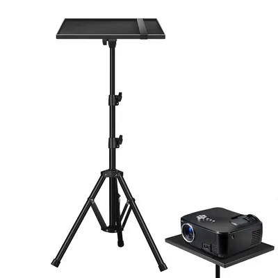 Produktbild von Beamer Ständer, 1.2m klappbarer Projektorständer, Laptop Stativ Tragbarer, Projektorständer, 55-120cm Höhenverstellung, Tablettgröße 39x29cm