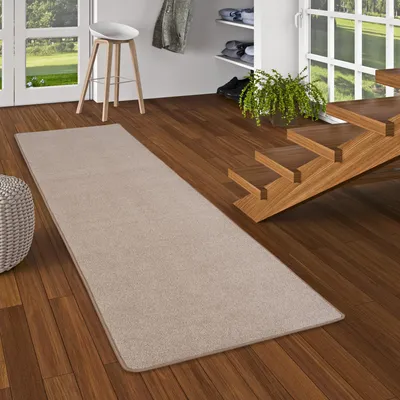 Produktbild von Velours Läufer Teppich Joy Natur, Größe:80x160 cm