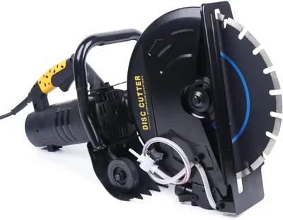 Immagine prodotto di Tagliasementi per calcestruzzo - Sega elettrica per calcestruzzo da 3200 W - Disco da taglio da 350 mm - Tagliasementi a umido con attacco per acqua - Adatto per calcestruzzo, pietra e mattoni