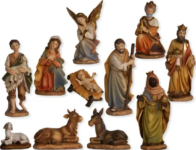 Produktbild von Krippenfigur Markuskrippenset 11-teilig für 30 cm Figuren Polyresin