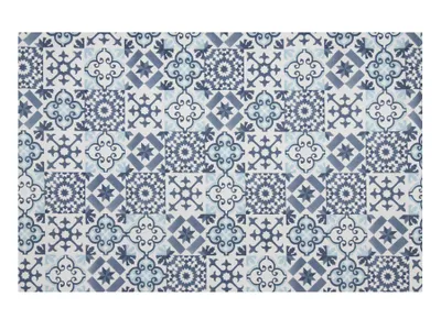 Produktbild von Primaflor Küchenläufer VINTAGE - Blau - 65x180 cm - 7 Designs - Strapazierfähiger Schmutzfangläufer, Rutschfester Küchenteppich, Vinyl-Läufer für Küche & Flur