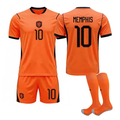 Obrázek produktu pro #10 MEMPHIS Dres pro děti i dospělé, domácí zápas nizozemského fotbalového týmu Mistrovství světa ve fotbale 2026, VELIKOST:XXL
