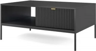 Obrázek produktu pro Konferenční stolek CORTADO L-104 se zásuvkou Černý matný