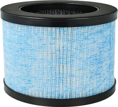 A cylindrical air filter.