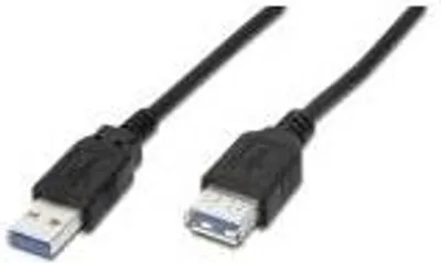 Zdjęcie produktu dla M-Cab 7001168, 3 m, USB A, USB A, USB 3.2 Gen 1 (3.1 Gen 1), Męska/Żeńska, Czarny