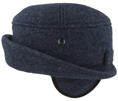 Immagine prodotto di Cappello in lana da donna della marca Balke, con paraorecchie e fodera in pile, colore blu, taglia M