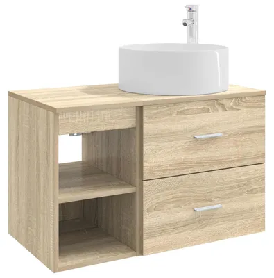Produktbild von Badezimmermöbel-Set 2 stk. Sonoma-Eiche Holzwerkstoff