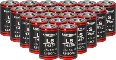 Obrázek produktu pro 20x Kraftmax lithiová baterie 3,6 V LS14250 1/2 AA - článek