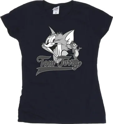 Produktbild von Tom And Jerry - "Greyscale Square" T-Shirt für Damen BI43733 (M) (Marineblau)