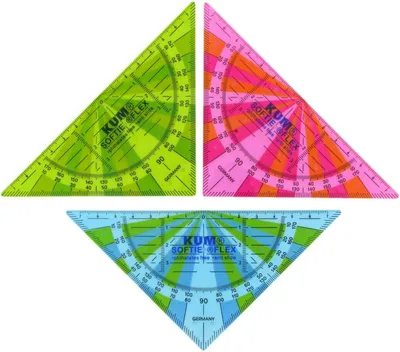 Produktbild von Geometrie-Dreieck 262 Softie Flex Pop 16cm farbig sortiert Packung mit 15 Stück