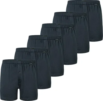Produktbild von Schiesser 6er Pack Singel-Jersey Boxershorts Eingriff mit Knopf, Hochwertige Single-Jersey Qualität, Wunderbar weiches Material