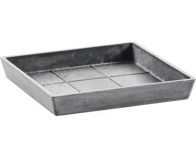 Obrázok produktu pre Miska pod kvetináč Ecopots plastová 22×22×2,6 cm, sivá