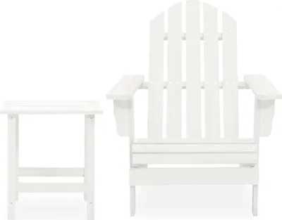 Produktbild von vidaXL Adirondack-Gartenstuhl mit Tisch Massivholz Tanne Weiß