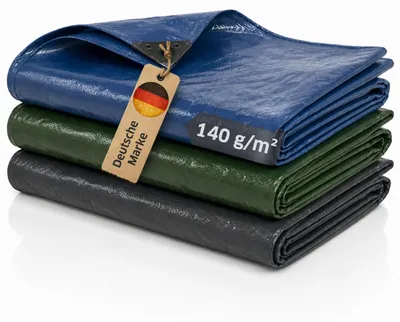 Produktbild von NOOR Abdeckplane PROFI - 140g/m² - 5x6 m - Blau - Gewebeplane mit Ösen - wasserdichte Plane für Heim & Garten - UV-resistent & wetterfest
